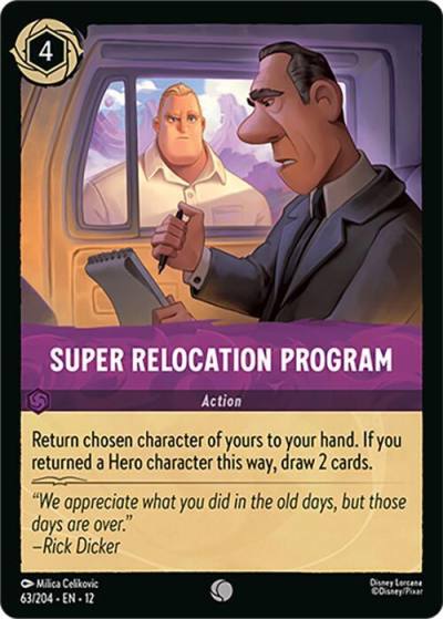 Super Relocation Program 63/204 Wilds Unknown Lorcana card
