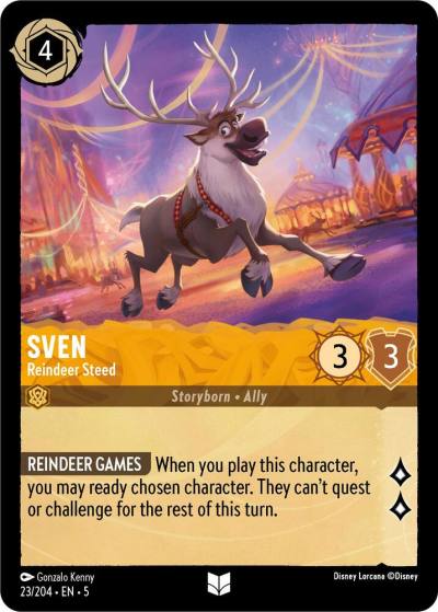 Sven Reindeer Steed 23/204 Shimmering Skies Lorcana card