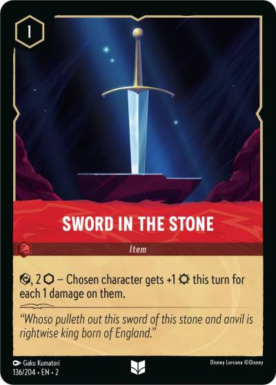 Sword in the Stone 136/204 Rise of the Floodborn Lorcana card