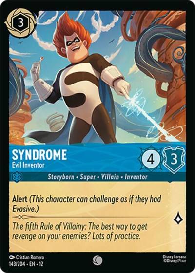 Syndrome Evil Inventor 143/204 Wilds Unknown Lorcana card