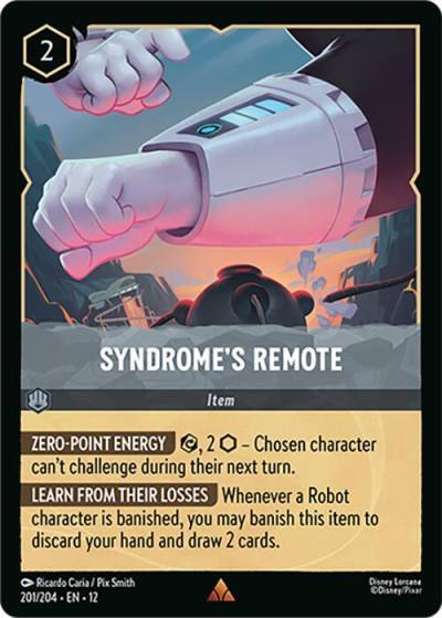 Syndrome's Remote 201/204 Wilds Unknown Lorcana card