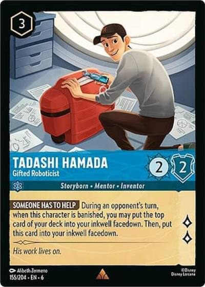 Tadashi Hamada Gifted Roboticist 155/204 Azurite Sea Lorcana card