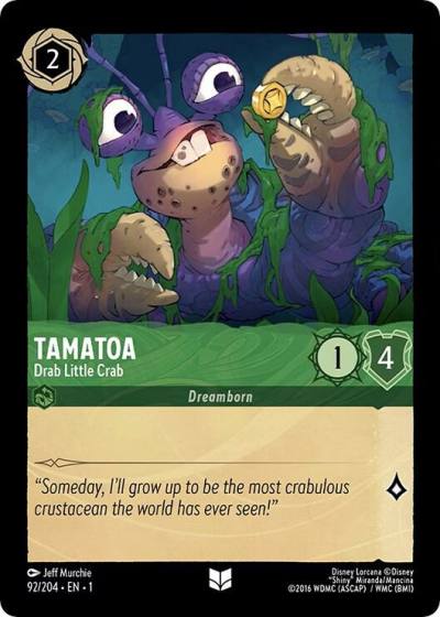 Tamatoa Drab Little Crab 92/204 The First Chapter Lorcana card