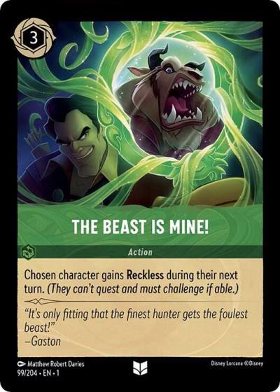 The Beast is Mine 99/204 The First Chapter Lorcana card