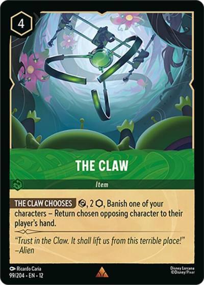 The Claw 99/204 Wilds Unknown Lorcana card