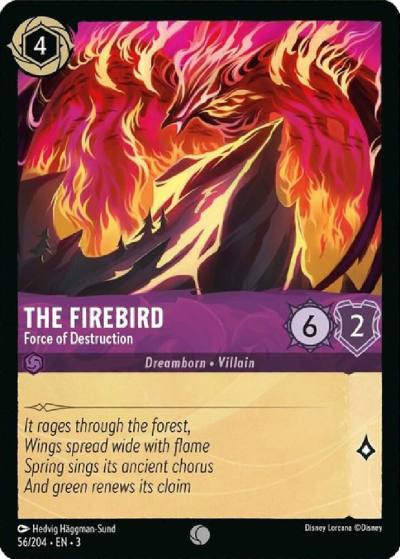 The Firebird Force of Destruction 56/204 Into the Inklands Lorcana card