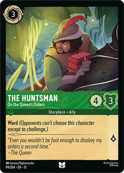 The Huntsman On the Queen's Orders 94/204 Wilds Unknown Lorcana card