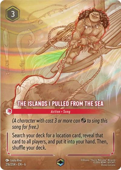 The Islands I Pulled From The Sea Enchanted 216/204 Azurite Sea Lorcana card