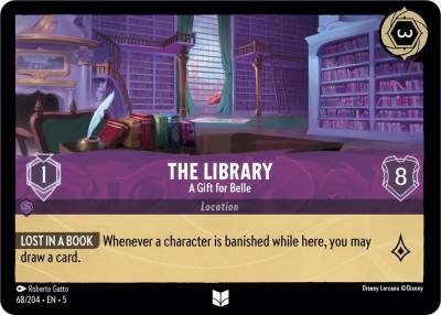 The Library A Gift for Belle 68/204 Shimmering Skies Lorcana card