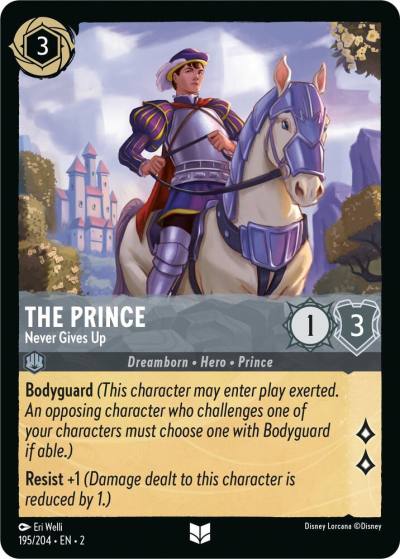 The Prince Never Gives Up 195/204 Rise of the Floodborn Lorcana card