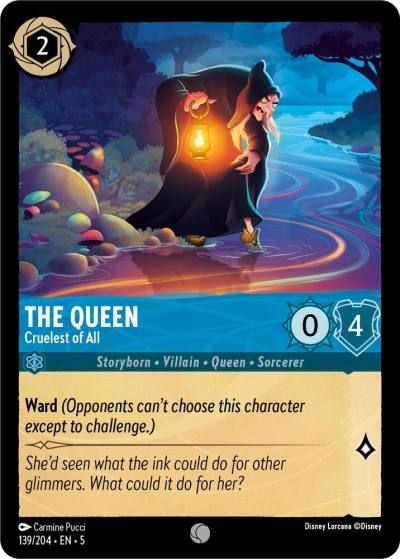 The Queen Cruelest of All 139/204 Shimmering Skies Lorcana card