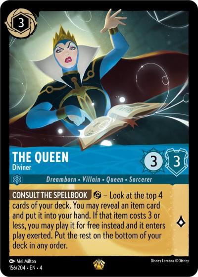 The Queen Diviner 156/204 Ursula's Return Lorcana card