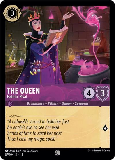 The Queen Hateful Rival 57/204 Into the Inklands Lorcana card