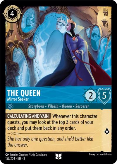 The Queen Mirror Seeker 156/204 Into the Inklands Lorcana card