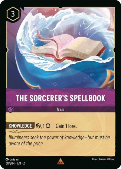 The Sorcerers Spellbook 68/204 Rise of the Floodborn Lorcana card