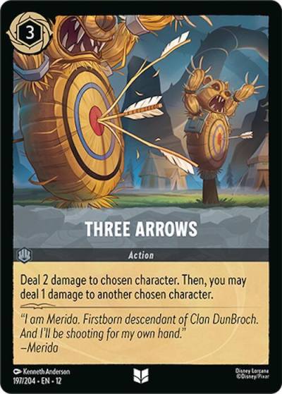Three Arrows 197/204 Wilds Unknown Lorcana card