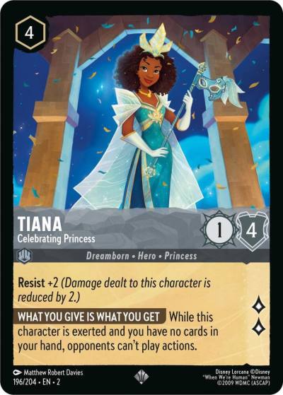 Tiana Celebrating Princess 196/204 Rise of the Floodborn Lorcana card
