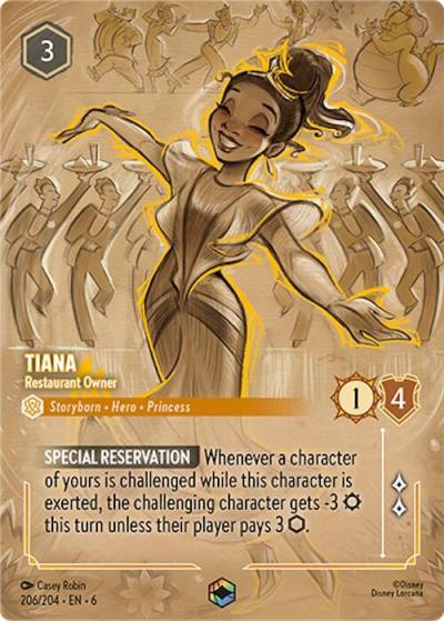 Tiana Restaurant Owner Enchanted 206/204 Azurite Sea Lorcana card