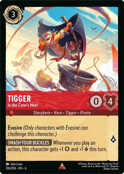 Tigger In the Crows Nest 126/204 Azurite Sea Lorcana card
