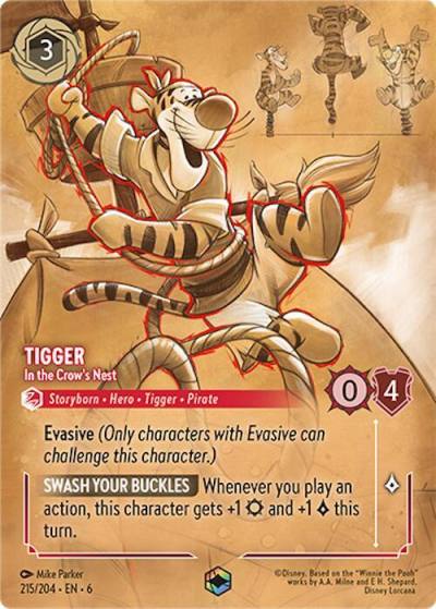 Tigger In the Crows Nest Enchanted 215/204 Azurite Sea Lorcana card