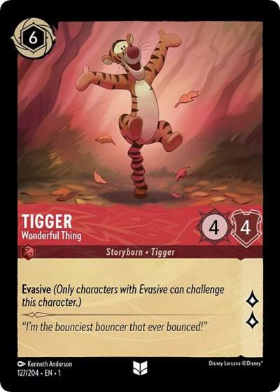 Tigger Wonderful Thing 127/204 The First Chapter Lorcana card