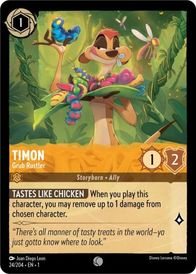 Timon Grub Rustler 24/204 The First Chapter Lorcana card