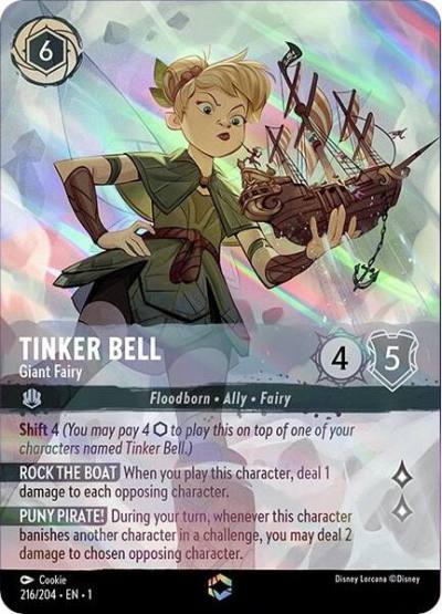 Tinker Bell Giant Fairy Enchanted 216/204 The First Chapter Lorcana card