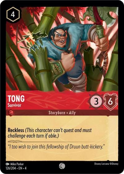 Tong Survivor 126/204 Ursula's Return Lorcana card