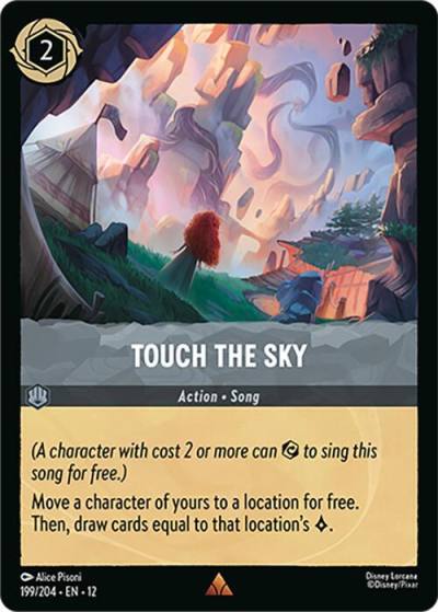 Touch the Sky 199/204 Wilds Unknown Lorcana card