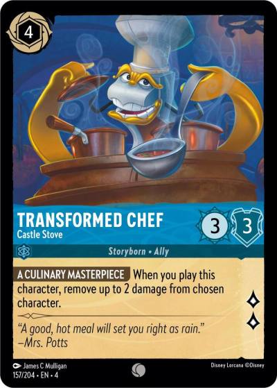 Transformed Chef Castle Stove 157/204 Ursula's Return Lorcana card