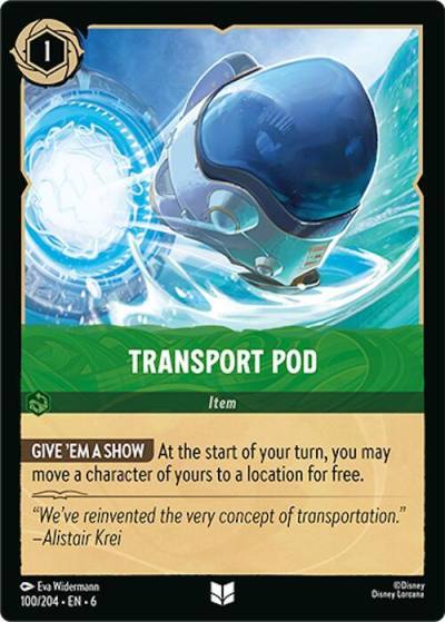 Transport Pod 100/204 Azurite Sea Lorcana card