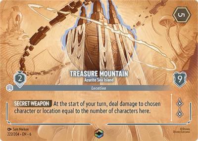 Treasure Mountain Azurite Sea Island Enchanted 222/204 Azurite Sea Lorcana card