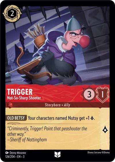 Trigger Not So Sharp Shooter 126/204 Into the Inklands Lorcana card