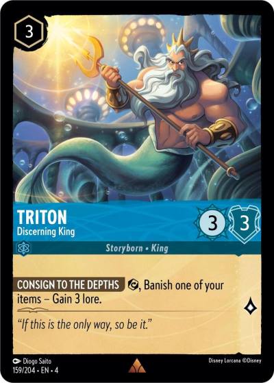 Triton Discerning King 159/204 Ursula's Return Lorcana card