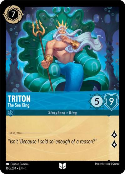 Triton The Sea King 160/204 The First Chapter Lorcana card