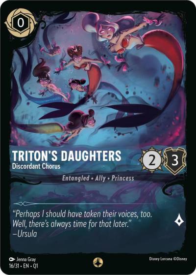Tritons Daughters Discordant Chorus 16/31 Illumineer's Quest: Deep Trouble Lorcana card