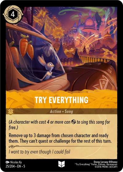 Try Everything 25/204 Shimmering Skies Lorcana card