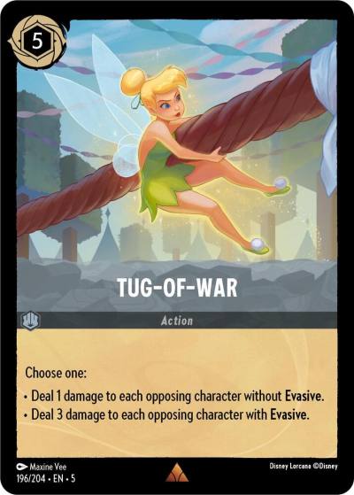 Tug of War 196/204 Shimmering Skies Lorcana card