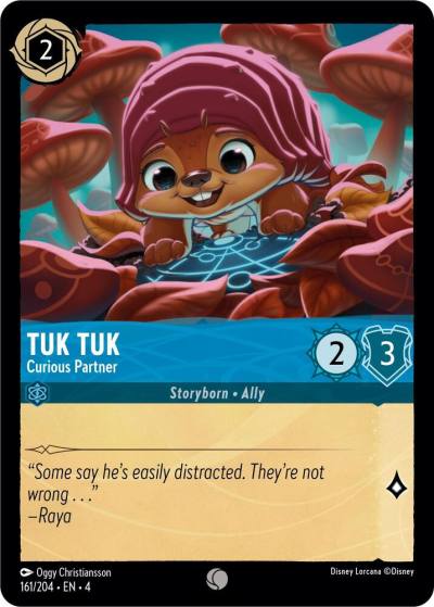 Tuk Tuk Curious Partner 161/204 Ursula's Return Lorcana card