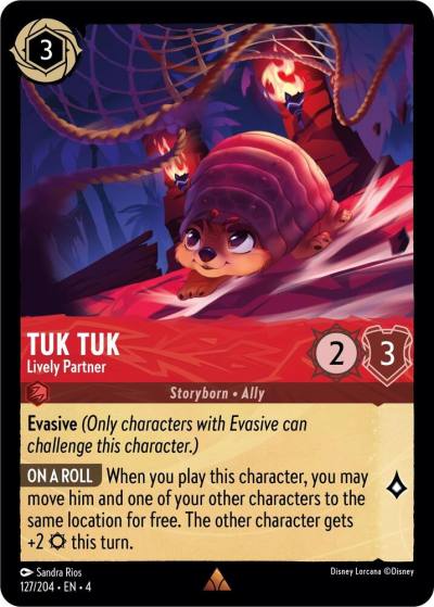 Tuk Tuk Lively Partner 127/204 Ursula's Return Lorcana card