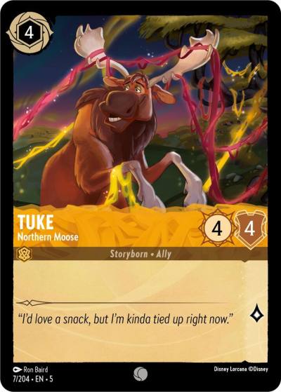 Tuke Northern Moose 7/204 Shimmering Skies Lorcana card