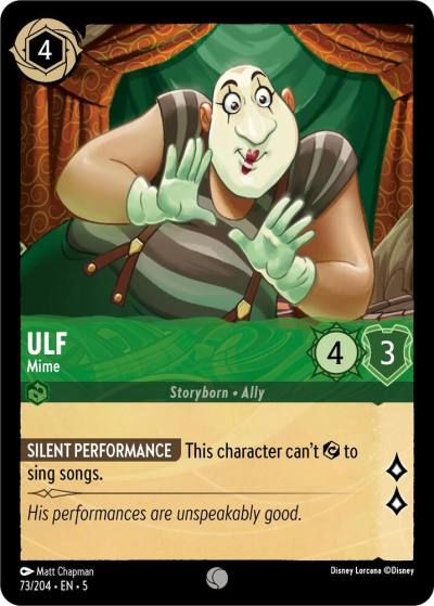Ulf Mime 73/204 Shimmering Skies Lorcana card