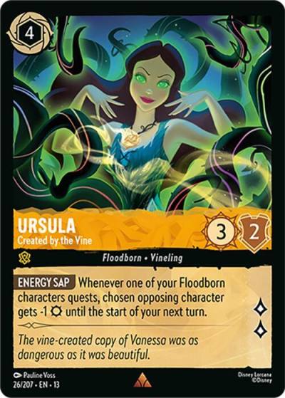 Ursula Created by the Vine 26/204 Attack of the Vine! Lorcana card