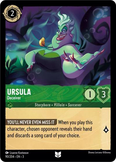 Ursula Deceiver 90/204 Into the Inklands Lorcana card