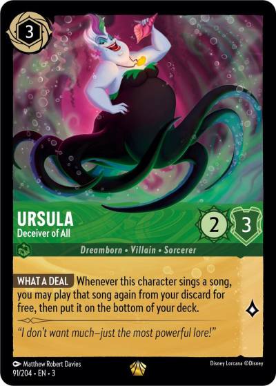 Ursula Deceiver of All 91/204 Into the Inklands Lorcana card