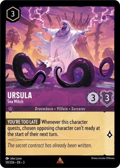 Ursula Sea Witch 59/204 Into the Inklands Lorcana card