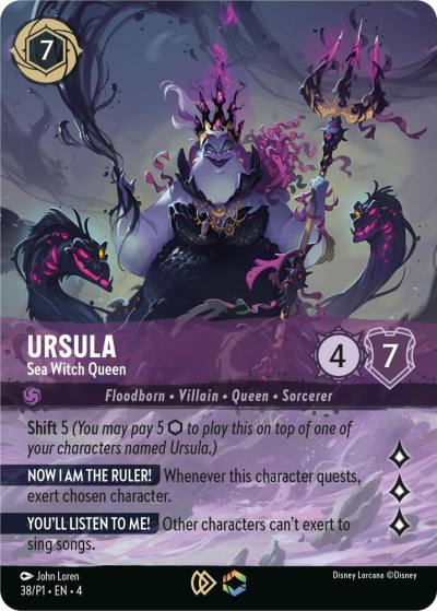 Ursula Sea Witch Queen Store Championship 38 Disney Lorcana Promo Cards Lorcana card