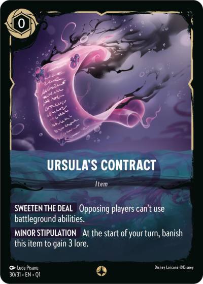 Ursulas Contract 30/31 Illumineer's Quest: Deep Trouble Lorcana card