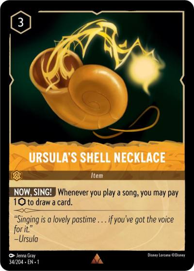 Ursulas Shell Necklace 34/204 The First Chapter Lorcana card