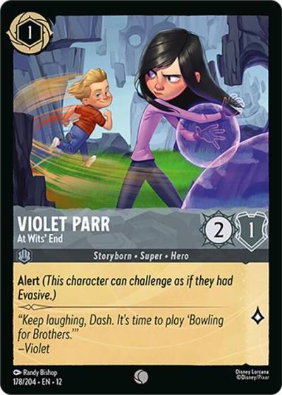Violet Parr At Wits' End 178/204 Wilds Unknown Lorcana card